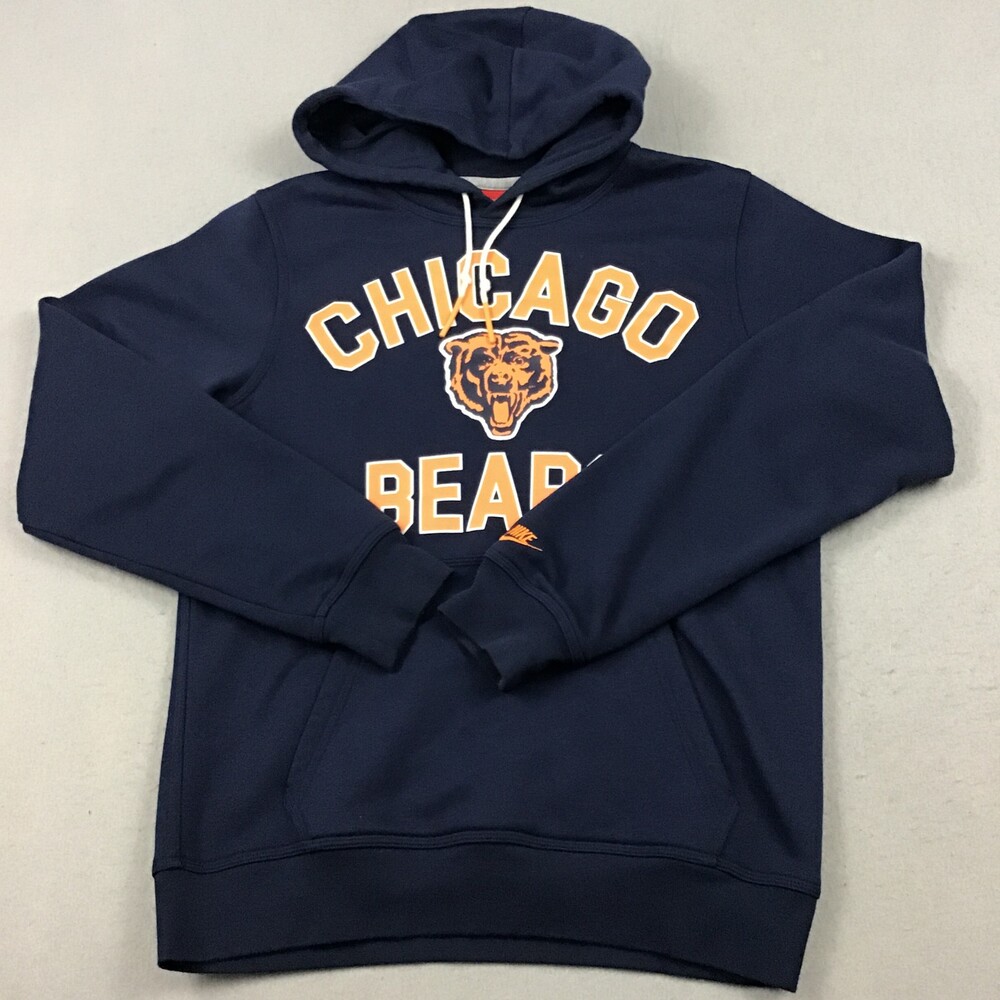 Chicago Bears Hoodie Sweatshirt Men Small Blue Nike NFL Football Pullover S